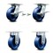 Service Caster 6 Inch Solid Poly Caster Brakes/Swivel Locks and 2 Rigid, 2PK SCC-35S620-SPUR-SLB-BSL-2-R-2 - alternate 1